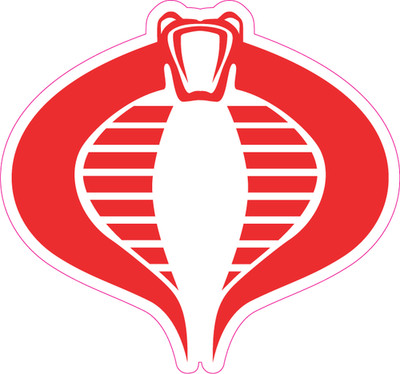 GI Joe Red Cobra Logo Vinyl Sticker for Car, Laptop, Water Bottle, Toolbox