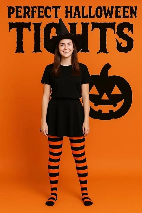 Girls  Stripe Tights- Kids Striped  -6-14 years- Various Colours - Image 3 of 4