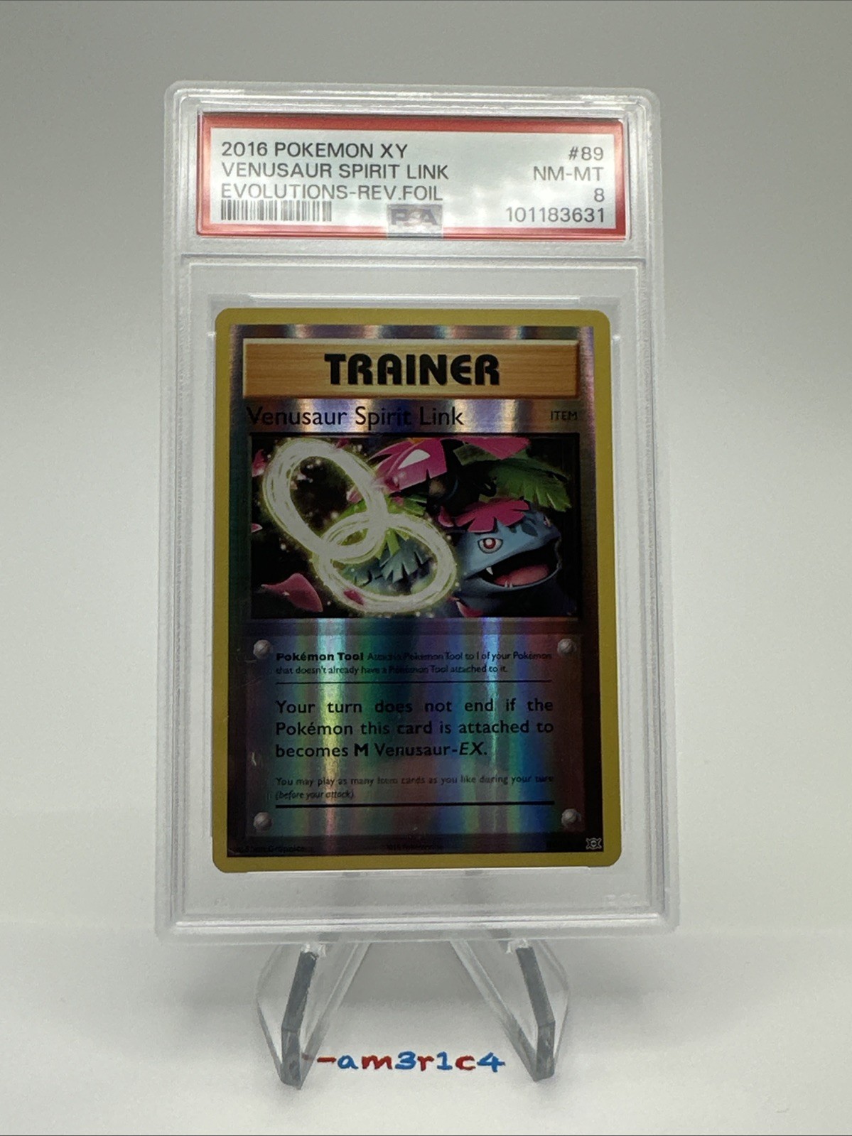 PSA 8 Charizard Spirit Link Reverse Holo 75/108 – 2016 Pokémon XY Evolutions
