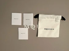 Alexander McQueen Mini Dust Bag 4”/3.75” For Jewelry & 3 Booklets
