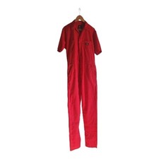 Dickies Bright Red Workwear Jumpsuit Overall Coverall Sz M Unisex