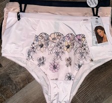 Daisy Fuentes Womens Hipster Underwear Panties 3-Pair Nylon Lace A  1X