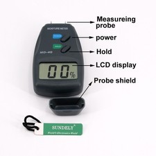 Digital Moisture Meter 4-Pin PRO Damp Detector Timber Wood Tester Sensor