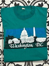 Vintage Washington D.C. Travel Tourism Single Stitch Screen Stars 80s Tshirt