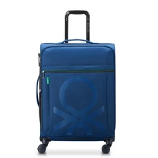 Color Block Softside Expandable Luggage with Spinner Wheels, Navy, Carry-On 1...
