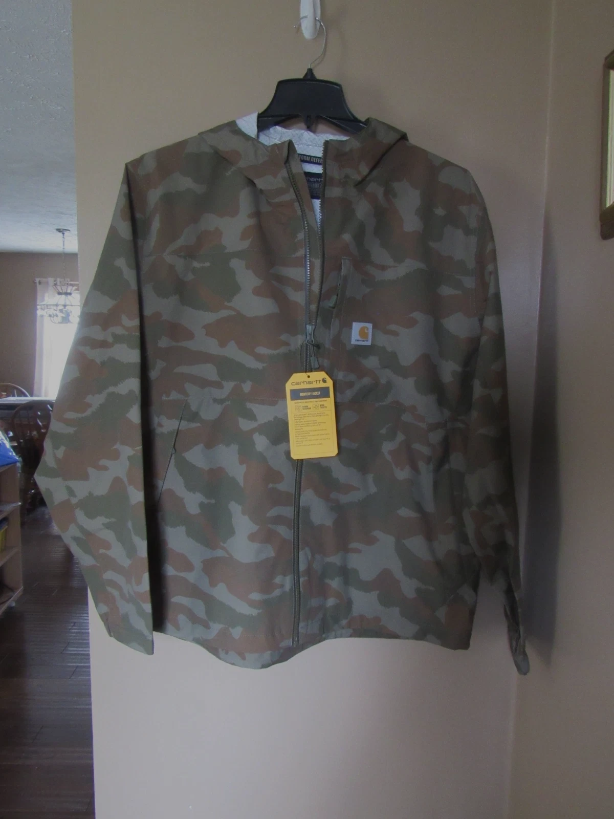 NEW MEN'S X-LARGE XL CARHARTT STORM DEFENDER LIGHTWEIGHT PACKABLE CAMO JACKET
Opens in a new window