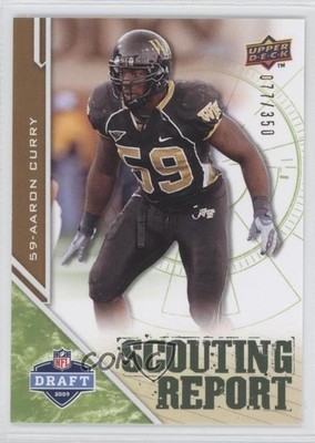 2009 Upper Deck Draft Edition Scouting Report Green 77/350 Aaron Curry #211 0b5