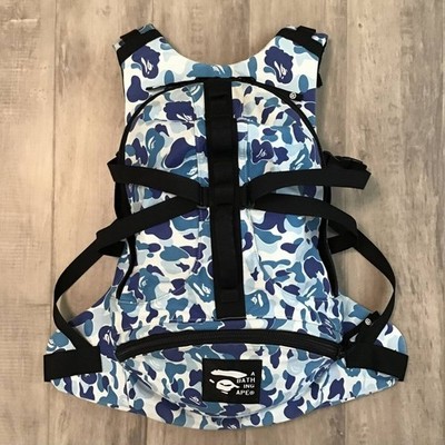 A BATHING APE エイプ バックパックブルー カモ シャーク A BATHING APE BAPE Men's Backpack Camo Shark Daypack Blue