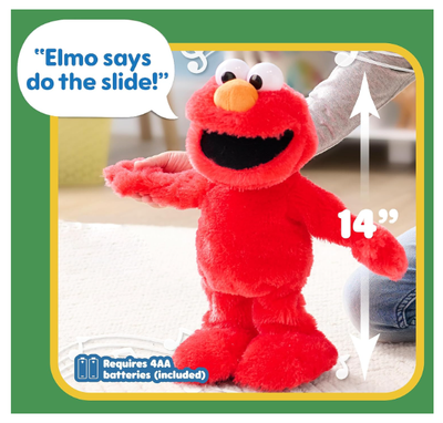 Sesame Street Elmo Slide 14 In Plush, BROKEN LEG, FOR PARTS ONLY