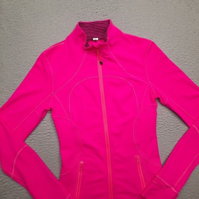 Lululemon Define Jacket Womens 4 Hot Pink Full Zip Luon Stretch