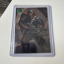 CHEWBACCA 2025 Topps Star Wars Chrome Galaxy Green Lava Refractor #POW-7 173/175