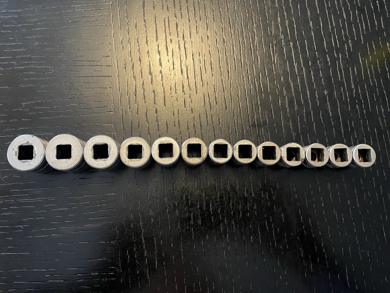 Wow! LARGE LETTER SK-Tools 3/8  Metric Socket Rail w/ Metal Tray USA 7MM-19MM