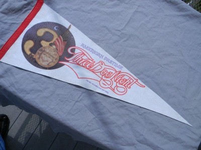 Old Vintage THREE DOG NIGHT Felt Pennant American Pastime,  24'' Long