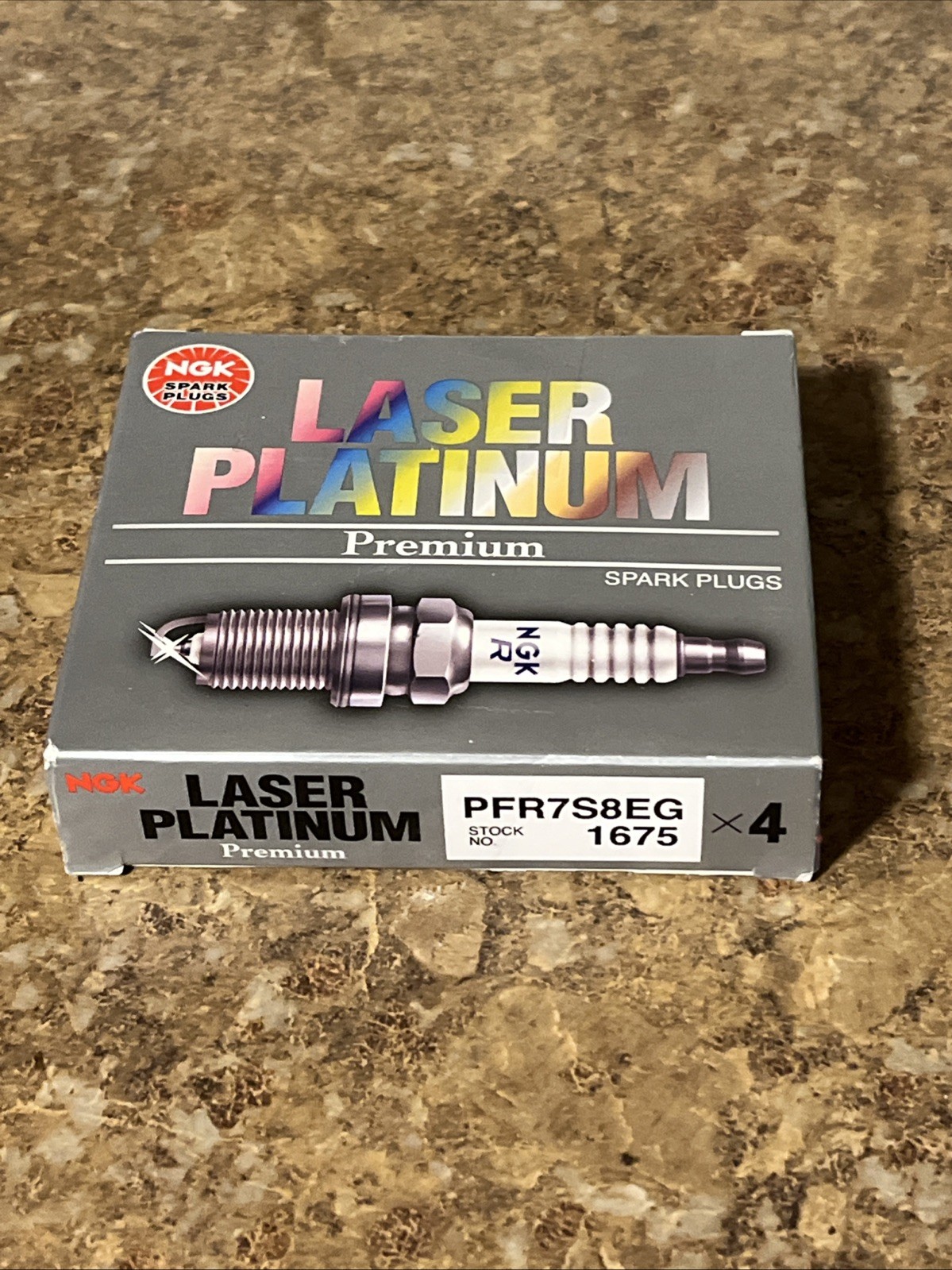 NEW Set of 4 Spark Plugs NGK 1675 Laser Platinum Premium OEM # PFR7S8EG Audi VW