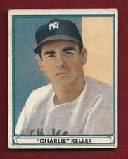 1941 Play Ball Baseball Card #21 Charlie Keller New York NY Yankees VG
