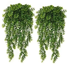 Artificial Hanging Vines, Fake Greenery Ivy Green Leaves Hanging Vine / 4 Pack