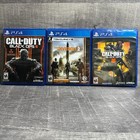 PS4 Call of Duty Black Ops 3, & 4, & Tom Clancy The Division 2 Bundle Lot of 2