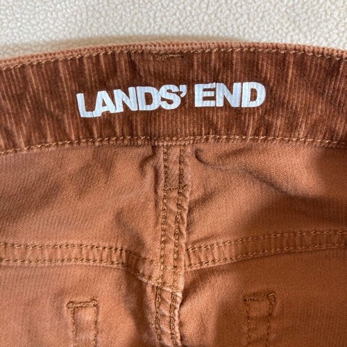 Pantalones de mezclilla Lands' End para mujer 6 pana oxidada tiro medio corte bootcut Western Preppy - Imagen 6 de 10