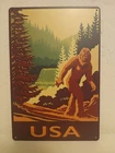 Bigfoot Sasquatch Yeti USA Vintage USFS Style Retro Tin Sign 8"X12" New Myth