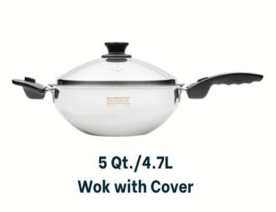 Saladmaster 316Ti Titanium Stainless Steel 5Qt /4.7L Wok With