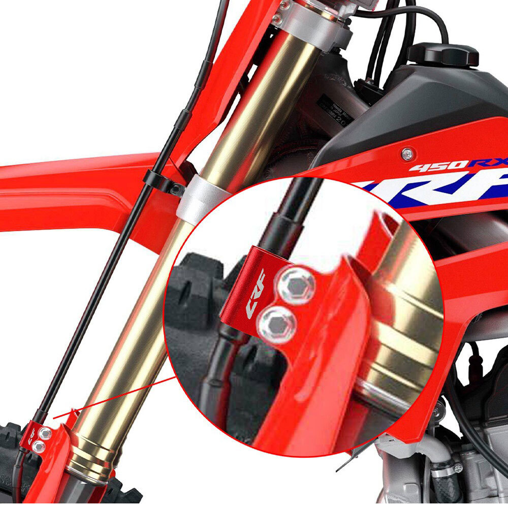 Cool CNC Aluminum Motorcycle Brake Line Clamps - Fit XR250R, XR600R, XR650L, CR80R, VTR1000F & More (Red)