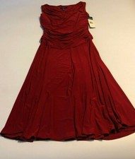 Chaps Womens Sleeveless Red Dress Size Small Polyester Blend 85