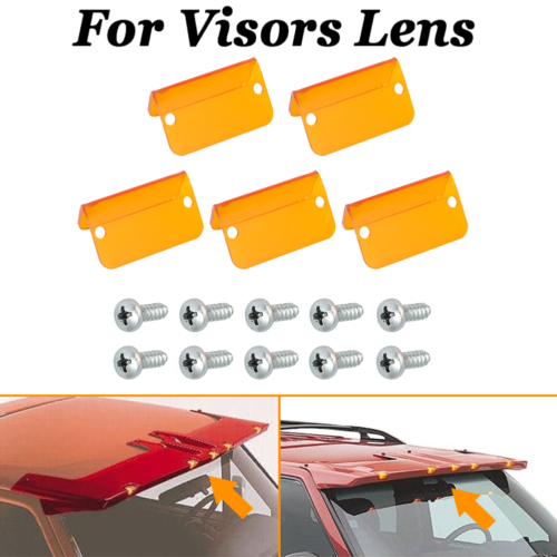 5 Set For Cab Moon Visors Sunvisor Lens Lenses Hardware HD Amber Orange Kit - Picture 1 of 11