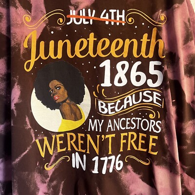 Juneteenth Bleach tie dye T Shirt 3xl Upcycled One Of A kind. Beautiful!