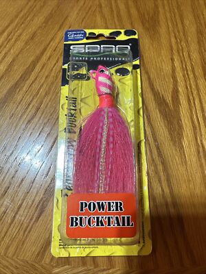 SPRO Power Bucktail Zebra Glow Crazy Pink Jig 2oz SPBJZCP-2