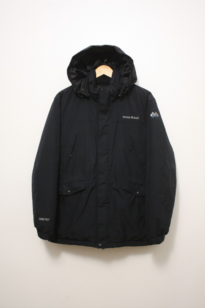 Montbell Gore-Tex Black Puffer Down Parka Jacket Men