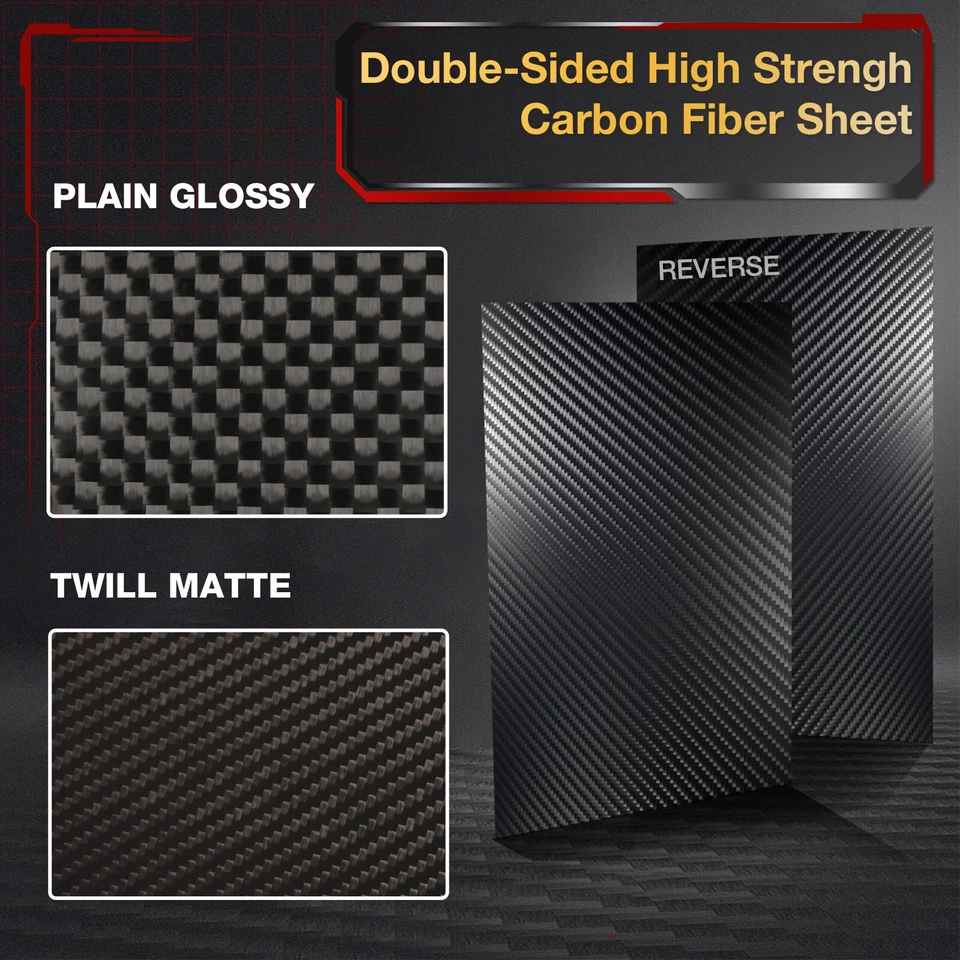 100% Carbon Fiber Board Laminate Carbon Fiber Sheet Plate  0.5-6 MM Thickness - Image 3 of 4