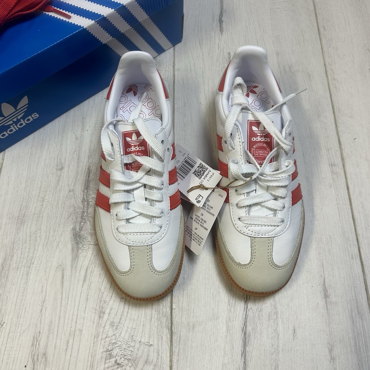 Adidas Samba OG White Solar Red - UK 3.5 (IF6513) | eBay UK