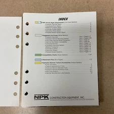 NPK Field Sales Bulletin MANUAL GUIDE BOOK HAMMER BREAKER CRUSHER COMPACTOR ETC