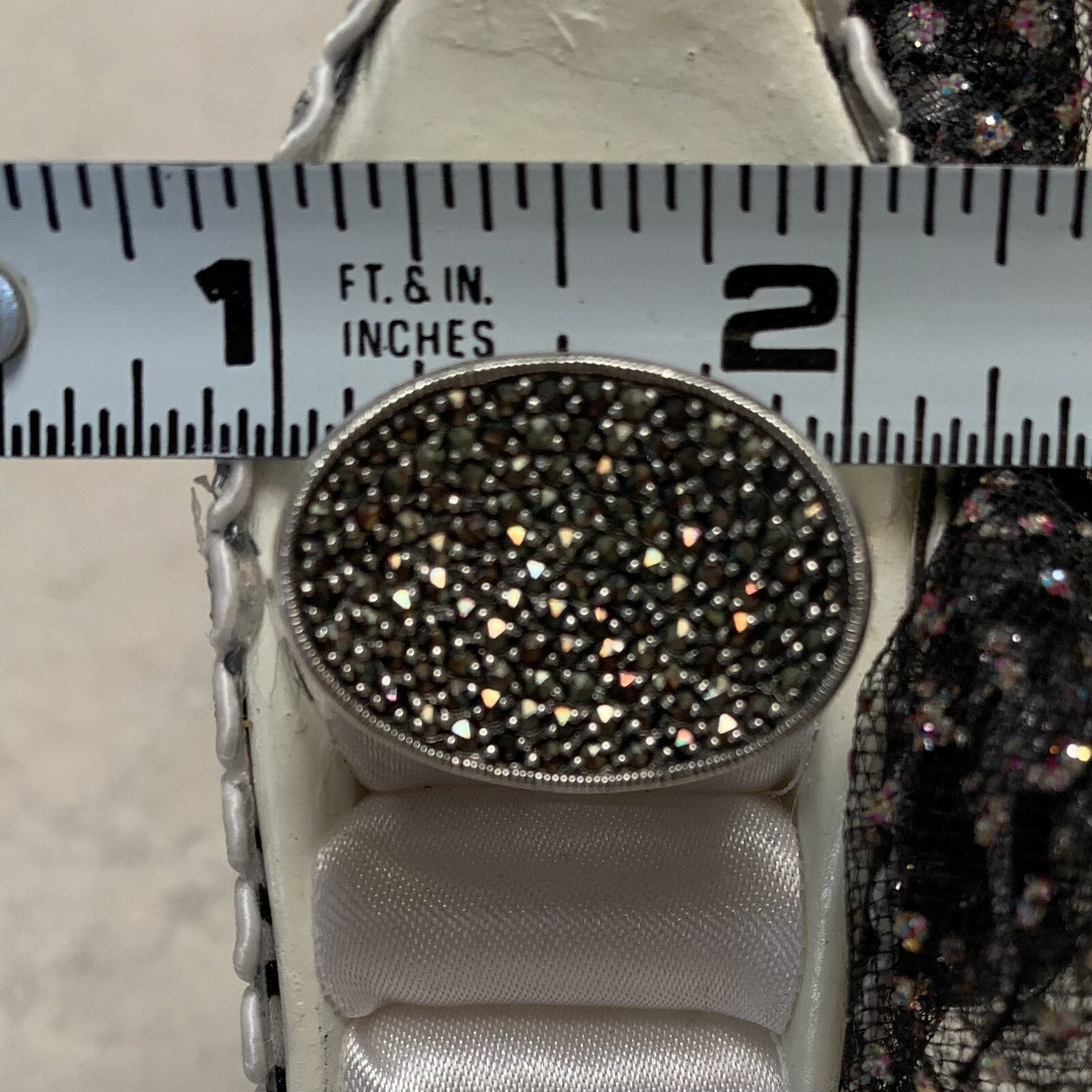 Solid STERLING SILVER MARCASITE Size 6  Sparkling… - image 7