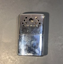 Jon-E Metal Hand Warmer, Silver Tone, Aladdin Labs, Vintage Warmer Lighter