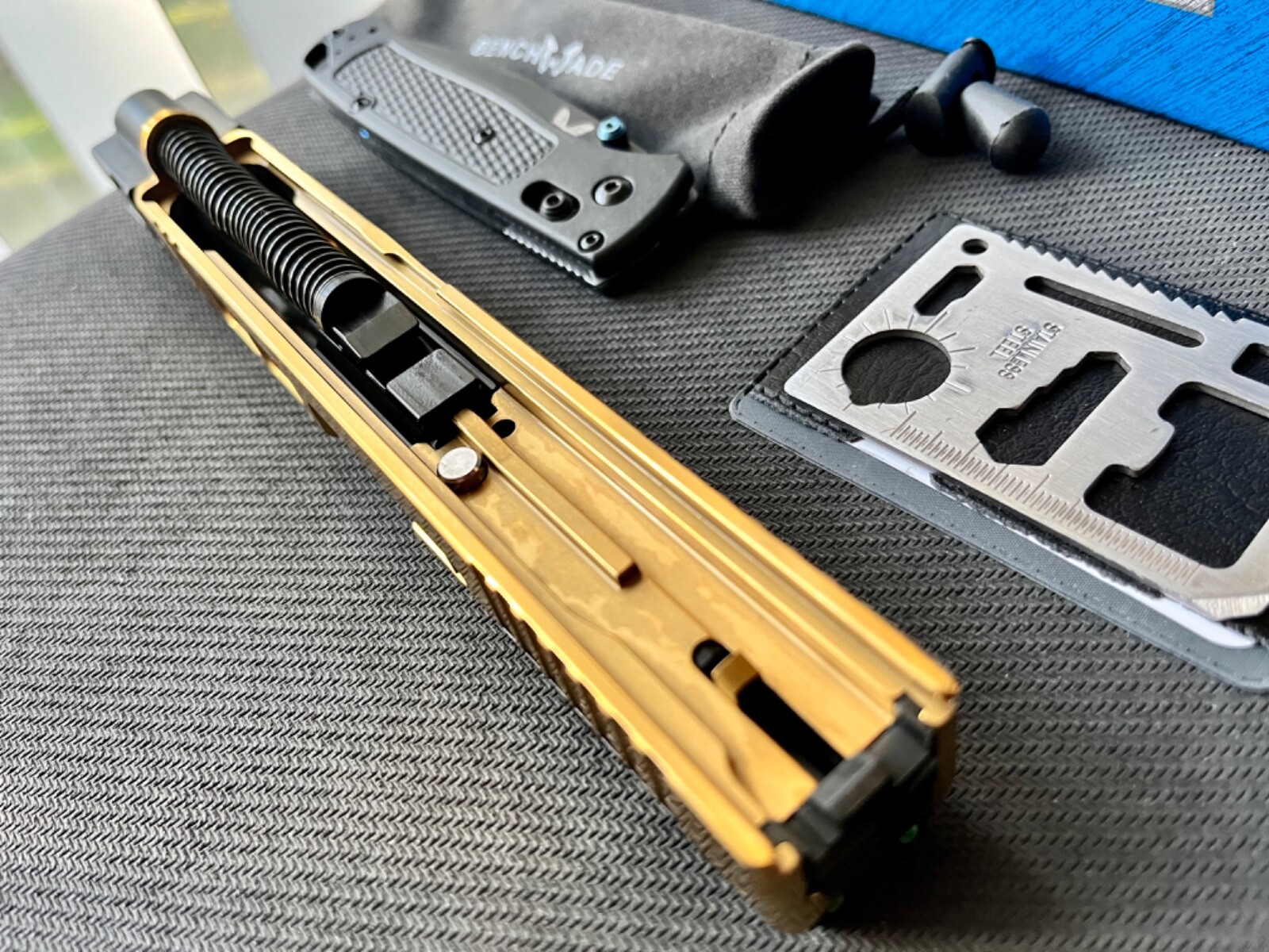 Glock 19 Complete Slide w/ Compensator Gen 3 G19 Gold Upper RMR Cut