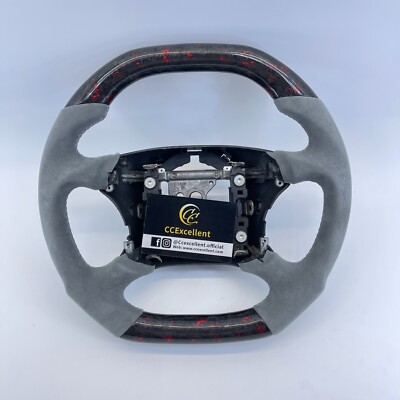 Forged Carbon With Red Flakes Steering Wheel Fit For Ford Mustang GT Cobra 99-04