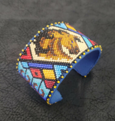 Beatiful Hand Crafted Horse Design Bead Bracelet Hand Made Beaded Jewelry