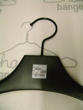 SAKS FIFTH AVENUE 16 1/2" new BLACK PLASTIC HANGERS set 20