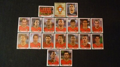 VIGNETTEN PANINI WM AFRIKA 2010 TEAM TEAM PORTUGAL RONALDO KOMPLETT NEU