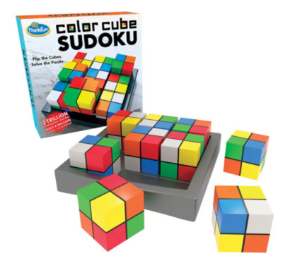 Think Fun Color Cube Sudoku Puzzle Game Flip the Cubes, Solve the Puzzle NEW