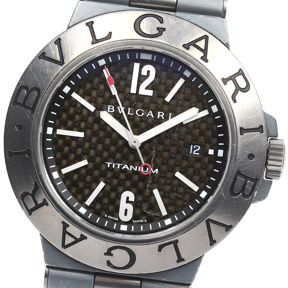 BVLGARI Diagono Titanium TI44TA Date black Dial Automatic Men'