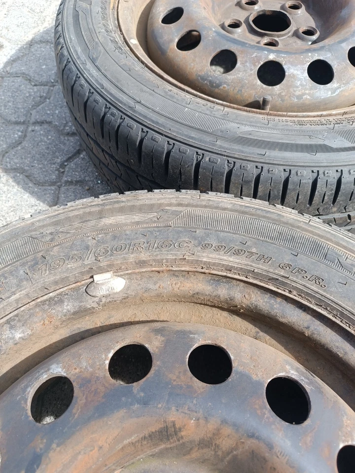 Original Seat VW Sharan 7M Satz Sommerräder Stahlfelge 16" Zoll 7M3601027E - Bild 4 von 4