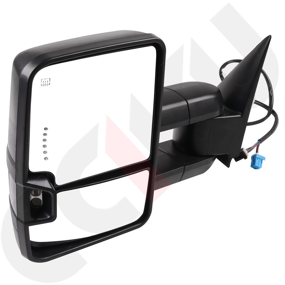 Tow Mirrors Power Heated Signal Puddle Clearance Light Side View Fits Chevy GMC eBay