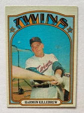 1972 Topps #51 HOFer Harmon Killebrew Minnesota Twins (Nice Eye Appeal)