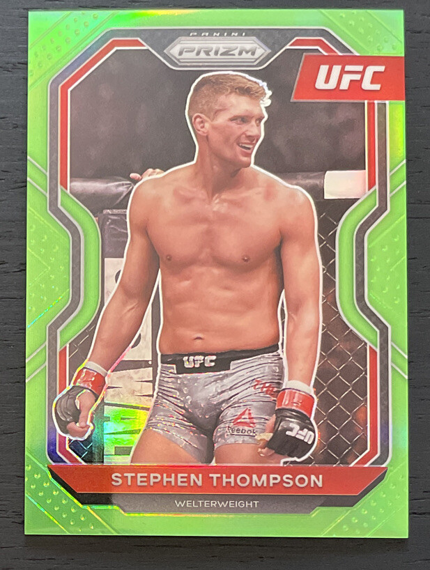 Stephen Thompson Neon Green Prizm Refractor /75 - 2021 Panini Prizm UFC Debut 🔥