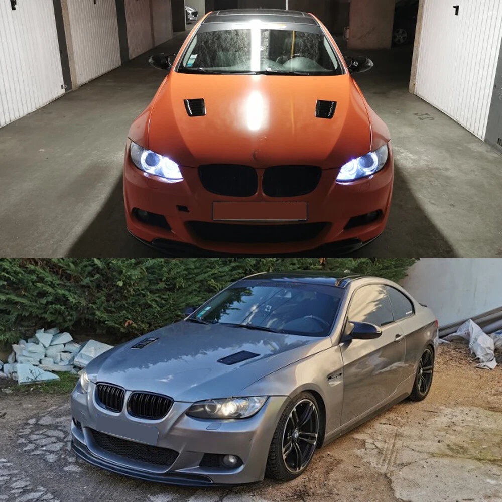 Universal Engine Bonnet Air Vent Hood Trim Carbon Fiber For BMW
