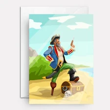 Knee surgery card | knee surgery get well humorous card | Peg Leg