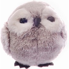Gufo Ball Diametro 12 cm Addobbo Albero Natale Decorazione Appendibile Grigio