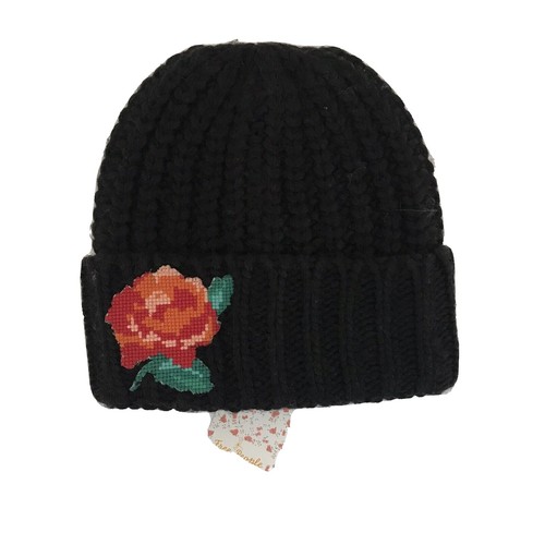 Free People Wades Black Wool Wide Brim Fedora Hat One Size  display picture 3